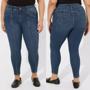 Torrid Bombshell High-Rise Skinny Jeans Plus Size 18R‎ Denim Moto Rocker Grunge